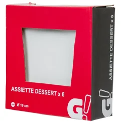 Gifi Assiette à dessert blanche x6 Sale