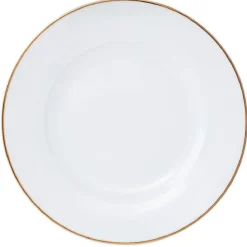 Gifi Assiette à dessert blanche contour doré