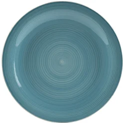 Gifi Assiette à dessert bleu effet spirale x4 Clearance