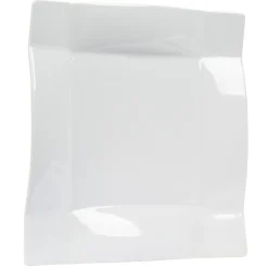 Gifi Assiette à dessert carrée porcelaine uni blanc