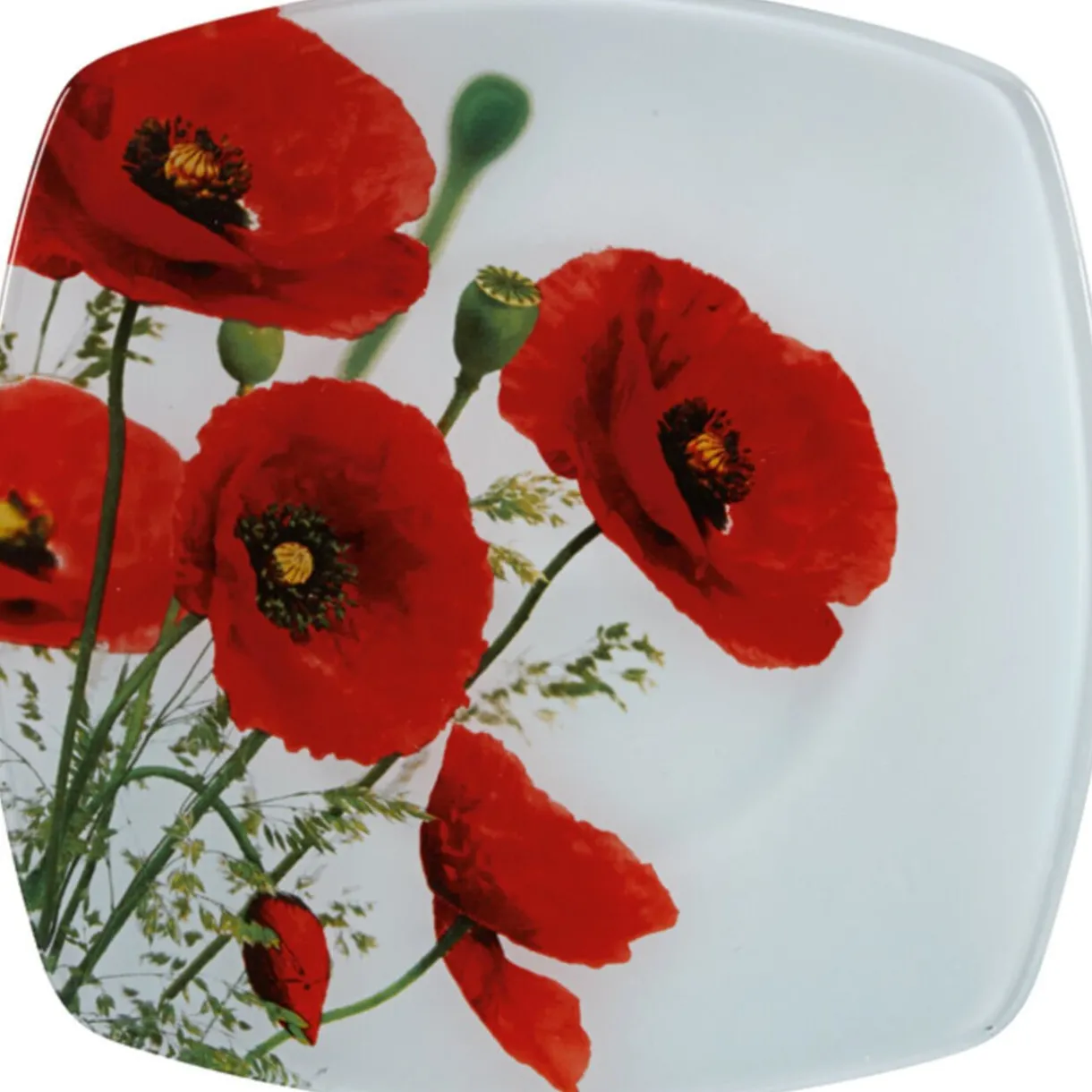 Gifi Assiette à dessert design coquelicot