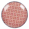 Gifi Assiette à dessert design carreaux de ciment rouge