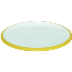 Gifi Assiette à dessert en faience contour bicolore