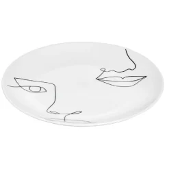 Gifi Assiette à dessert en porcelaine blanche