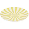 Gifi Assiette à dessert porcelaine rayure bicolore Ø16cm