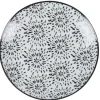 Gifi Assiette à dessert ronde blanche et noire Sara