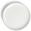 Gifi Assiette à dessert ronde blanc et doré Ø19cm porcelaine