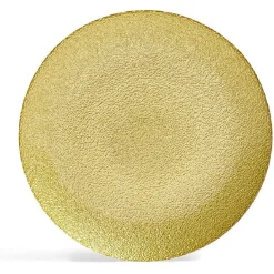 Gifi Assiette à dessert ronde doré en verre Ø21cm