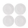 Gifi Assiette à dessert ronde embossée blanche x4