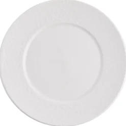 Gifi Assiette à dessert ronde embossée blanche x4