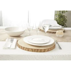 Gifi Assiette à dessert ronde embossée blanche x4