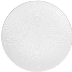 Gifi Assiette à dessert ronde faïence design Zebra blanc