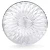 Gifi Assiette à dessert ronde fleur géométrique verre transparent