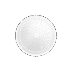 Gifi Assiette à dessert ronde Pampilles blanc transparent Ø 19 cm