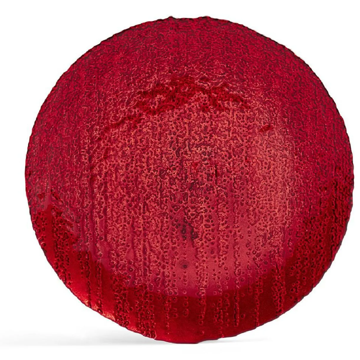 Gifi Assiette à dessert ronde rouge Ø21cm verre
