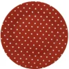 Gifi Assiette à dessert rouge design coeurs blancs