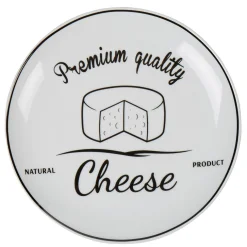 Gifi Assiette à fromage design noir et blanc