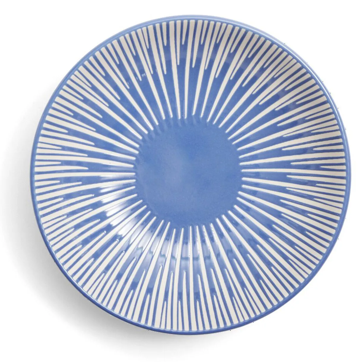 Gifi Assiette à soupe Rio faïence bleue et blanche Ø20cm