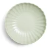Gifi Assiette à soupe Venise rebord ondulé faïence vert sauge Ø20cm Hot
