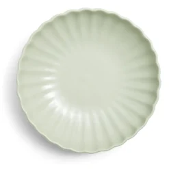 Gifi Assiette à soupe Venise rebord ondulé faïence vert sauge Ø20cm Hot