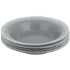 Gifi Assiette creuse Dotty gris et blanc bord à pois x4 New