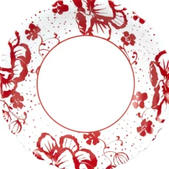 Gifi Assiette creuse Luminarc blanc décor rouge Alcove vintage Online