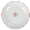 Gifi Assiette creuse ronde motif géométrique rouge gris campagne
