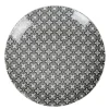 Gifi Assiette grise avec motif fleur blanche Dolce Vita New