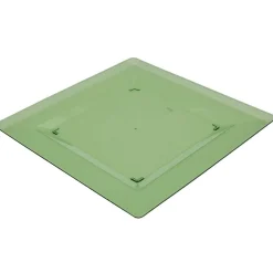 Gifi Assiette plastique plate carrée unie vert x 10 New