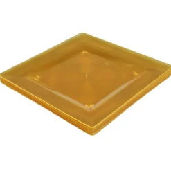 Gifi Assiette plastique plate carrée unie jaune x 10 New