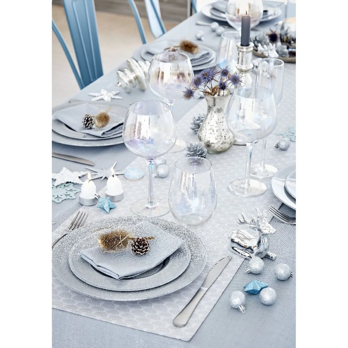 Gifi Assiette plate argenté