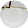 Gifi Assiette plate blanche décor lignes Outlet