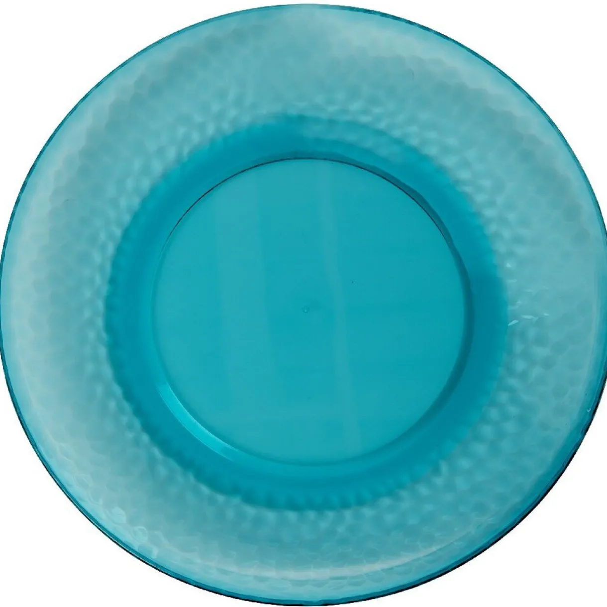 Gifi Assiette plate bleue martelé x4