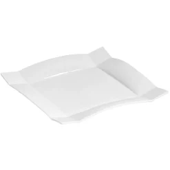 Gifi Assiette plate carrée blanche en porcelaine
