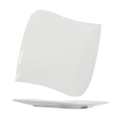 Gifi Assiette plate carrée blanche