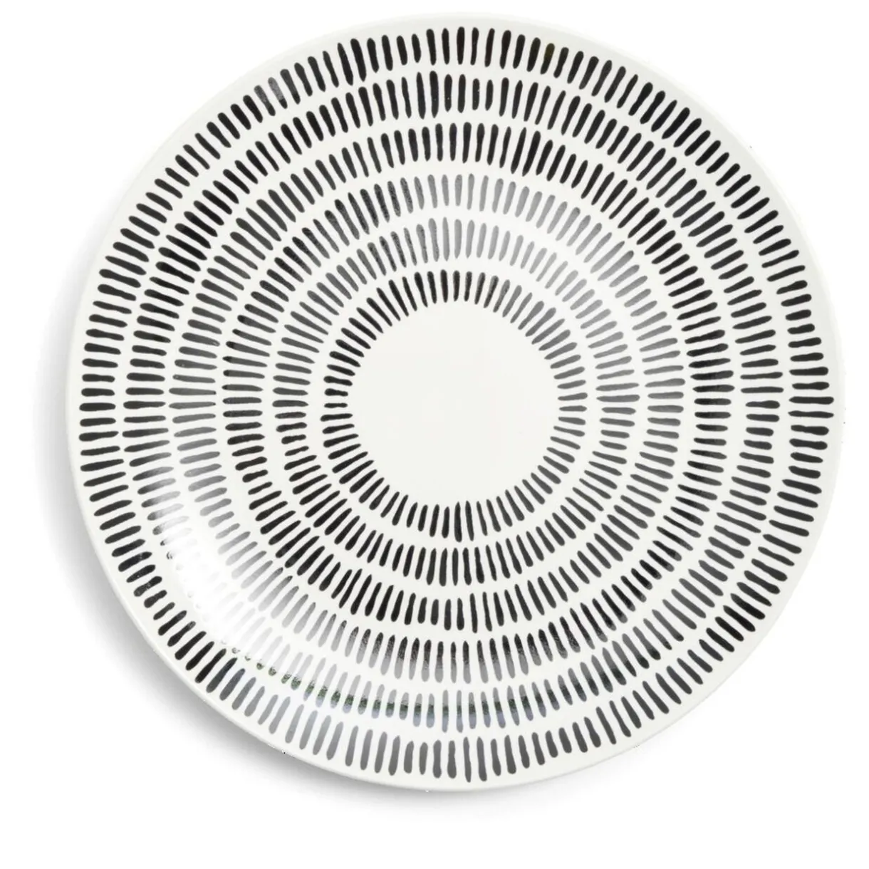 Gifi Assiette plate Dakar porcelaine noir et blanc Ø27cm Discount