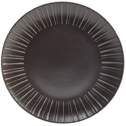 Gifi Assiette plate en céramique noir Ø27cm