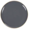 Gifi Assiette plate en faïence grise forme ronde
