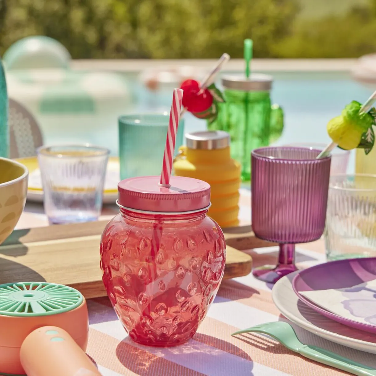 Gifi Assiette plate en plastique Ø23,5cm - 3 coloris Sale