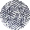 Gifi Assiette plate en porcelaine décor feuillage