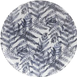 Gifi Assiette plate en porcelaine décor feuillage