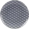 Gifi Assiette plate en porcelaine décor vague japonaise