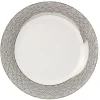 Gifi Assiette plate en porcelaine motif argenté