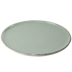 Gifi Assiette plate Lisbonne en grès vert Ø27cm