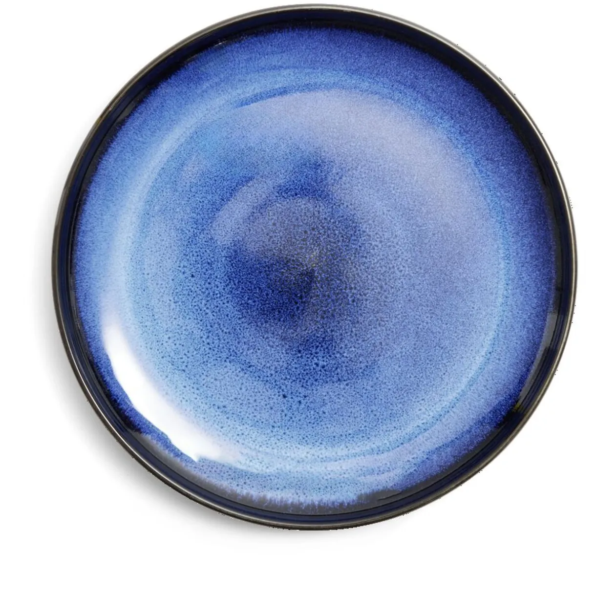 Gifi Assiette plate Meteor porcelaine noire et bleue Ø27cm Discount
