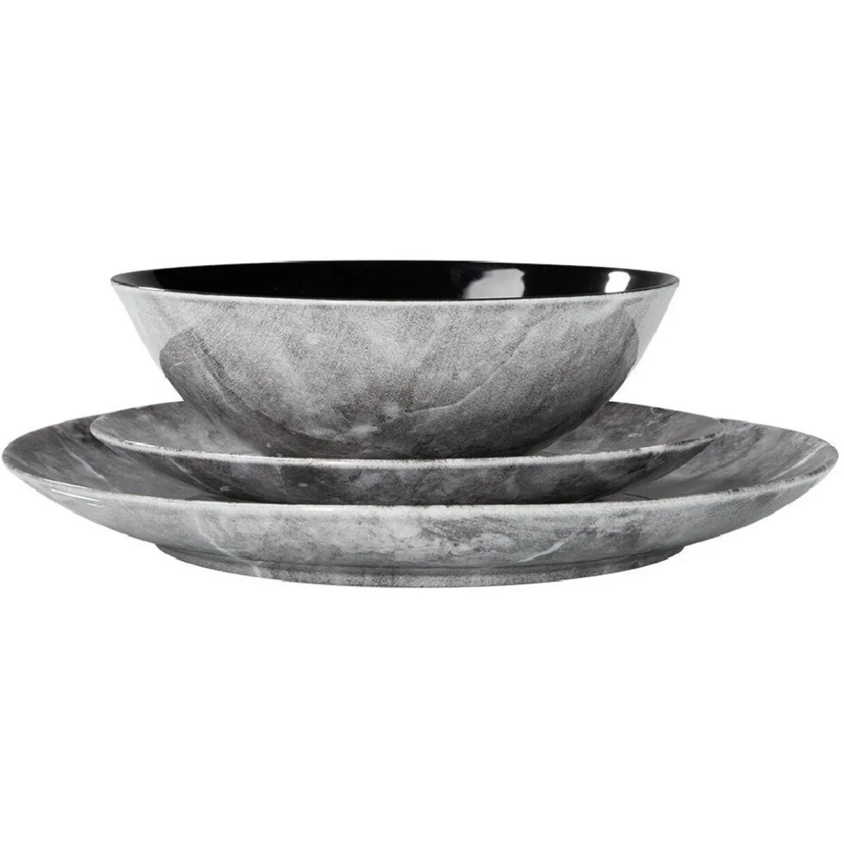 Gifi Assiette plate motif marbre gris Sale