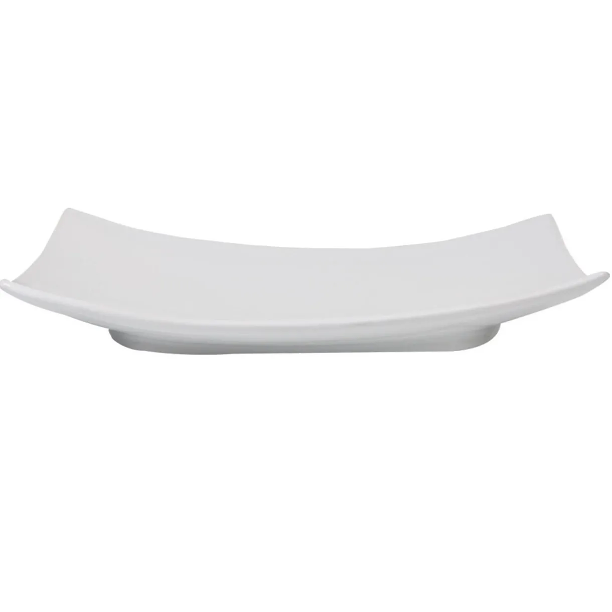 Gifi Assiette plate rectangulaire blanche incurvée