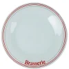 Gifi Assiette plate ronde blanche décor brasserie