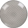 Gifi Assiette plate ronde blanche motif géométrique noir Online