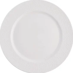 Gifi Assiette plate ronde embossée blanche x4 Best